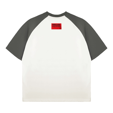 Áo thun raglan in hình màu trắng xám NULLED Vintage Roadster Tee N-T310-07-TX
