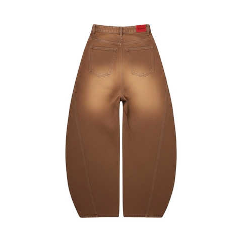 Quần jeans suông dáng bí màu nâu cafe NULLED N-Q28-N