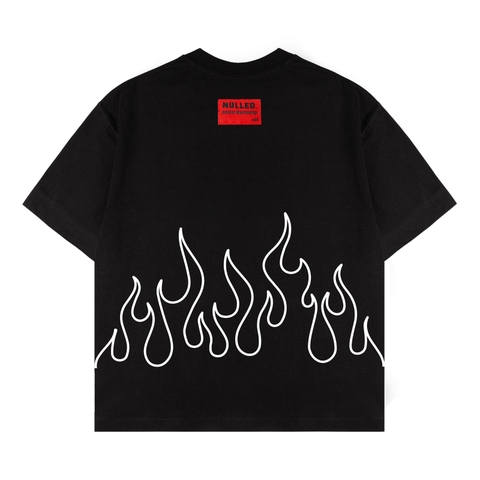 Áo thun đen local brand Burn Tee N-T10