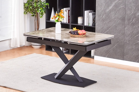 Bàn ăn thông minh mặt đá Ceramic 2290B (kéo dài 1,2 đến 1,8m)