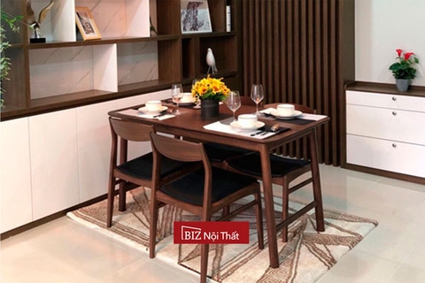 Bàn ăn gỗ óc chó xuất Nhật Biznoithat Ba-7514W