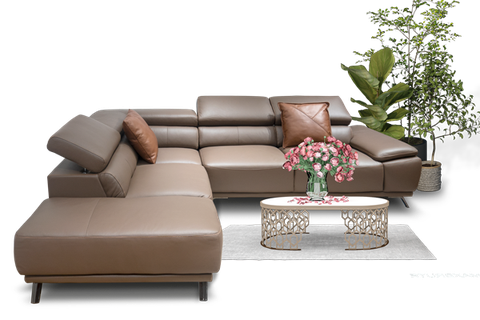 Bộ Sofa da bò nhập khẩu Malaysia SOFIA-2191