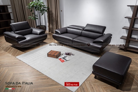 Bộ Sofa chất liệu da bò Ý Divano S-918