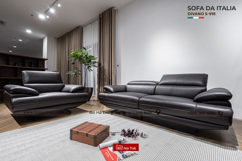 Bộ Sofa chất liệu da bò Italia Divano S-918A