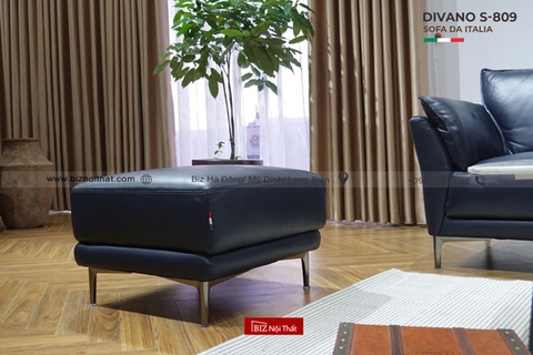 Sofa da chất liệu da bò Ý Divano S-809A