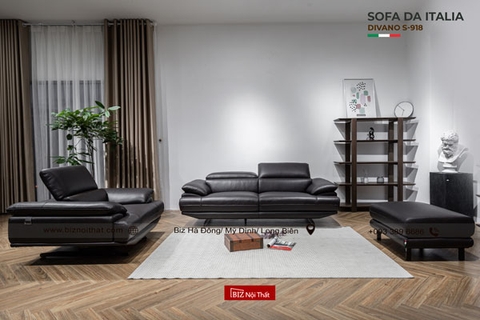 Bộ Sofa chất liệu da bò Ý Divano S-918