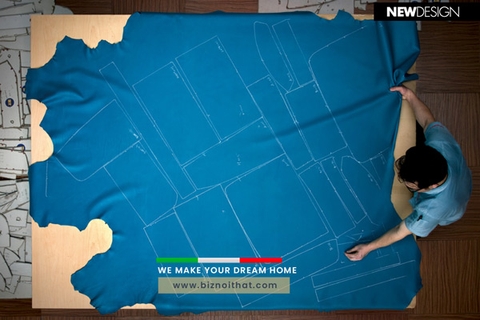 Đôn Sofa da bò nhập khẩu Full 100% da bò Divano