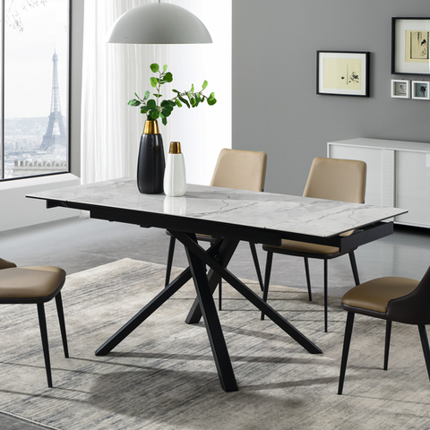 Bàn ăn thông minh kéo dài từ 1,2m đến 1,8m mặt đá Ceramic-1914