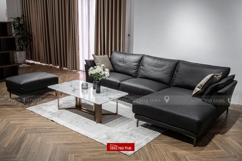 Bộ Sofa chất liệu da bò Ý Divano L-809