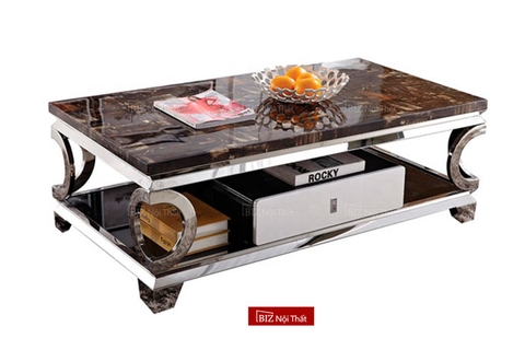 Bàn Trà Mặt Đá BizNoiThat chân inox CT-1715
