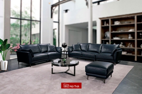 Sofa da chất liệu da bò Ý Divano S-809A