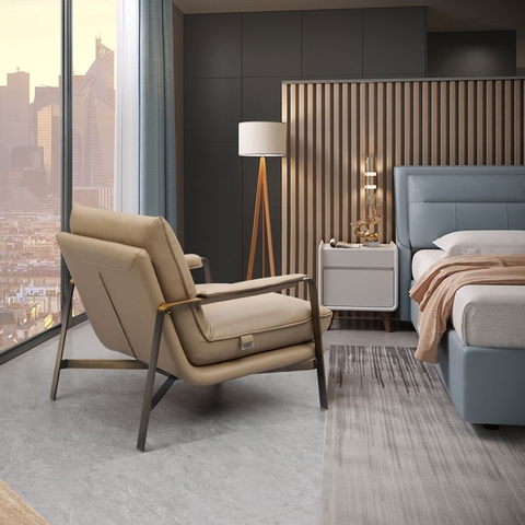 Ghế Arm chair thư giãn da thật italy Coco nhập khẩu