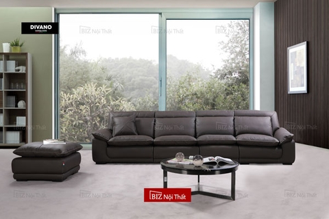 Bộ Sofa chất liệu da bò Ý nhập khẩu Divano S-513 dài 3,9m