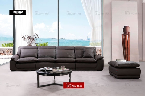 Bộ Sofa chất liệu da bò Ý nhập khẩu Divano S-513 dài 3,9m