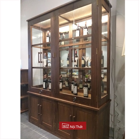 Tủ rượu gỗ óc chó TR-OC02