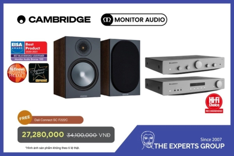 Combo Bi-Amp: Amply AXA35 + Amply AXA25 - Loa BRONZE 100 6G (Quà tặng kèm 8m dây loa DALI F222C)