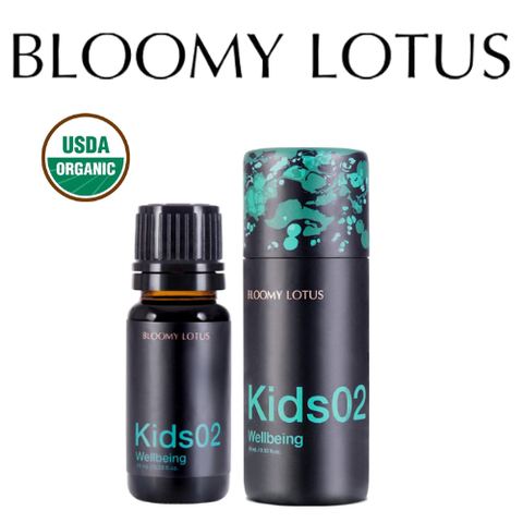 Hỗn hợp tinh dầu Sức khỏe toàn diện cho bé Kids02 Wellbeing Organic Essential Oil Blend