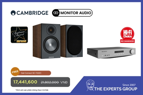 Combo Nhập môn: Amply Cambridge AXA35 & Loa Monitor BRONZE 50 6G (Quà tặng kèm 4m dây loa DALI F222C)