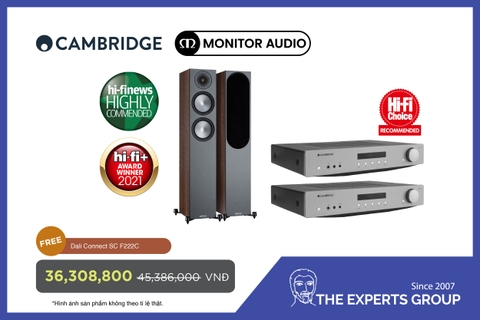 Combo Bi-Amp: Amply AXA35 + Amply AXA35 - Loa BRONZE 200 6G (Quà tặng kèm 8m dây loa DALI F222C)