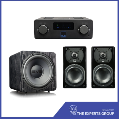 Combo Nhập Môn: Loa SVS Prime Bookshelf + SVS SB-1000 Pro Black Ash + SVS Prime Wireless Soundbase