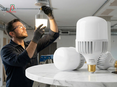 Bóng đèn LED bán chạy tại cửa hàng điện nước – lựa chọn phổ biến cho công trình