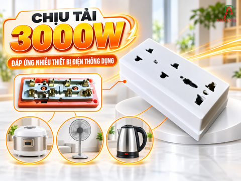 Bảng giá đại lý, nhà phân phối ổ cắm 3 ngả lõi sứ Santavina 