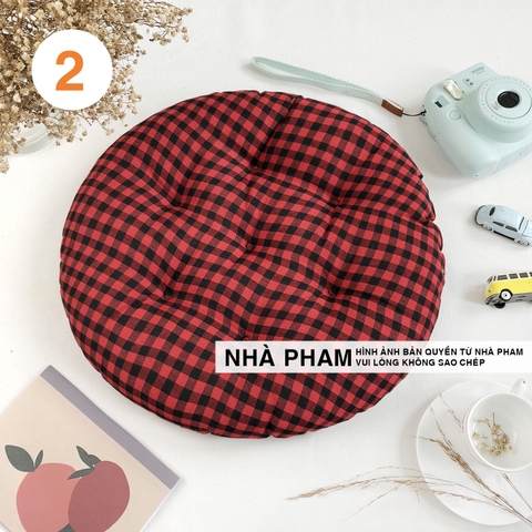 ĐỆM TRÒN CARO 40CM - HÌNH 02