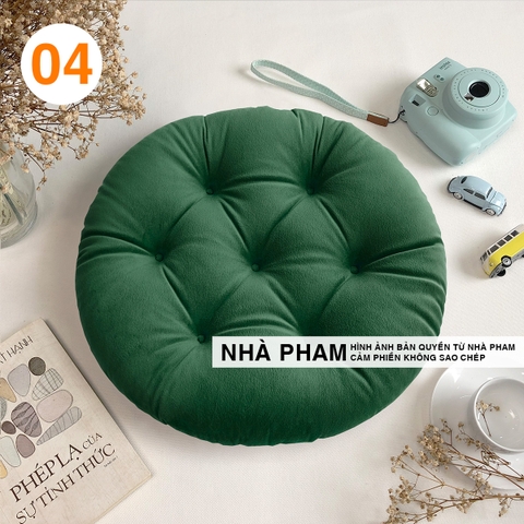 ĐỆM TRÒN VẢI NHUNG 40CM - HÌNH 04