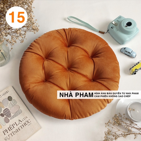 ĐỆM TRÒN VẢI NHUNG 45CM - HÌNH 15