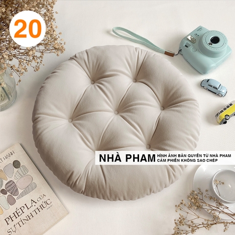 ĐỆM TRÒN VẢI NHUNG 45CM - HÌNH 20