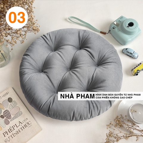 ĐỆM TRÒN VẢI NHUNG 50CM - HÌNH 03