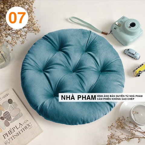 ĐỆM TRÒN VẢI NHUNG 50CM - HÌNH 07