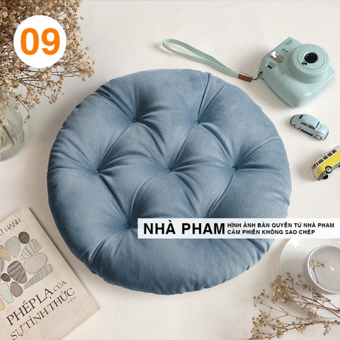 ĐỆM TRÒN VẢI NHUNG 50CM - HÌNH 09