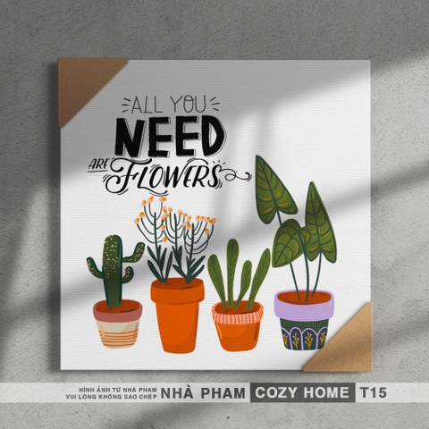 TRANH CANVAS COZY HOME - 30X30CM - TRANH 15