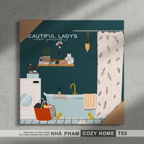 TRANH CANVAS COZY HOME - 30X30CM - TRANH 53