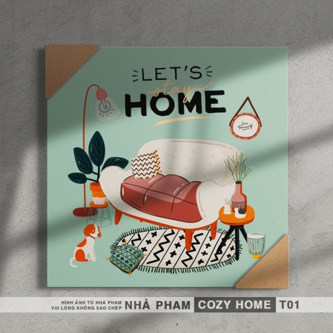 TRANH CANVAS COZY HOME - 40X40CM - TRANH 01