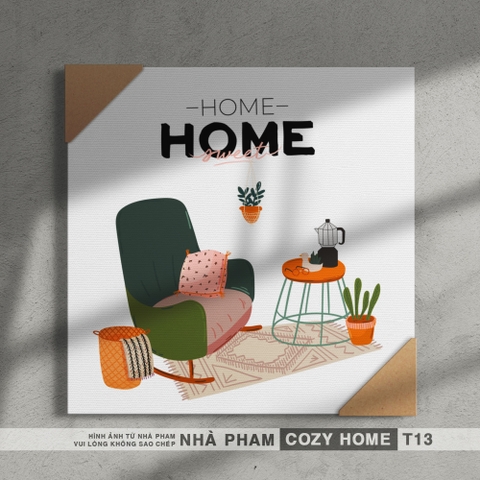 TRANH CANVAS COZY HOME - 40X40CM - TRANH 13