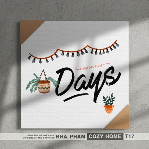 TRANH CANVAS COZY HOME - 40X40CM - TRANH 17