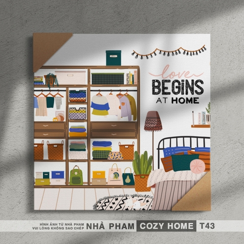 TRANH CANVAS COZY HOME - 40X40CM - TRANH 43
