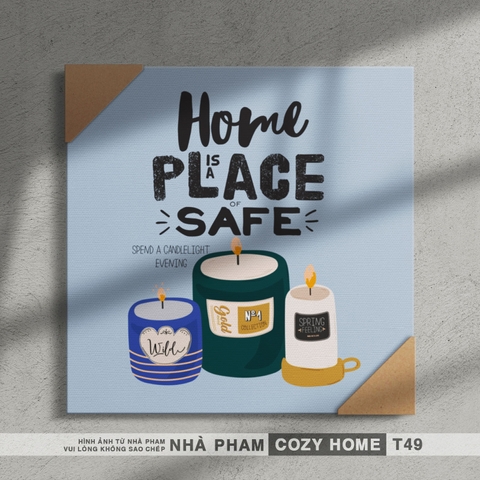TRANH CANVAS COZY HOME - 40X40CM - TRANH 49