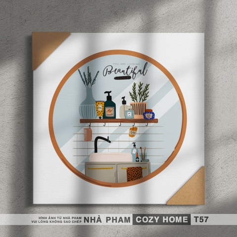 TRANH CANVAS COZY HOME - 40X40CM - TRANH 57