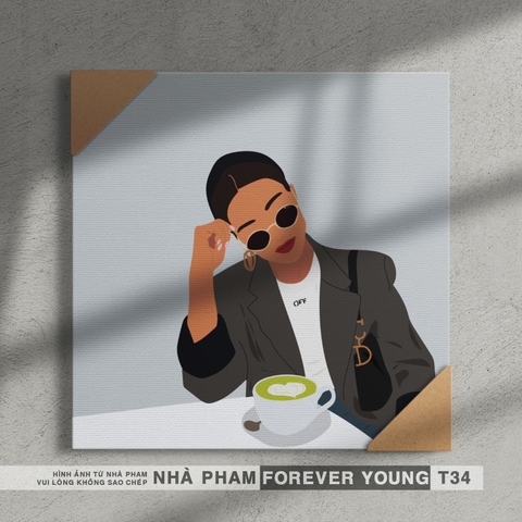 TRANH CANVAS FOREVER YOUNG - 40X40CM - HÌNH 34