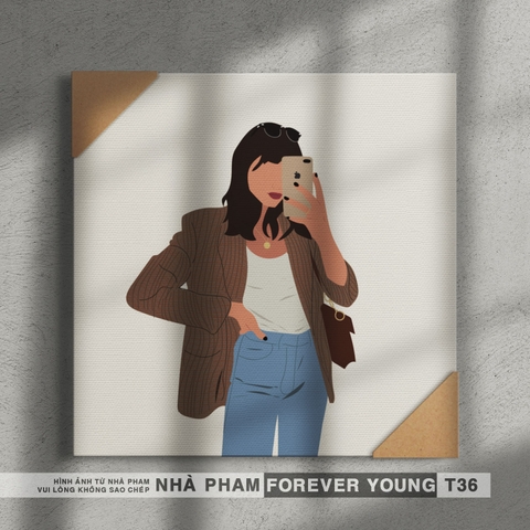 TRANH CANVAS FOREVER YOUNG - 40X40CM - HÌNH 36