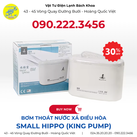 Bơm Thoát Nước Thải Điều Hòa SMALL HIPPO (KING PUMP) - Giải Pháp Tối Ưu Cho Mọi Điều Hòa!
