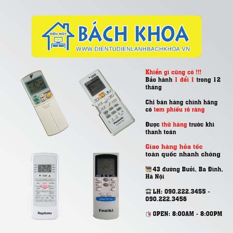 Dịch Vụ Sửa Chữa & Bán Điều Khiển Điều Hòa Chính Hãng Tại Điện Máy Bách Khoa