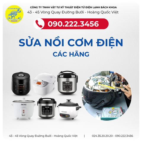 Dịch Vụ Sửa Chữa Nồi Cơm Điện Uy Tín, Chuyên Nghiệp Tại Hà Nội – Vật Tư Điện Lạnh Bách Khoa