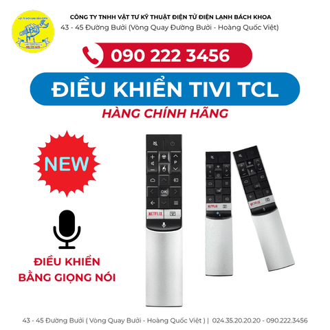 Điều khiển Tivi TCL chính hãng có giọng nói