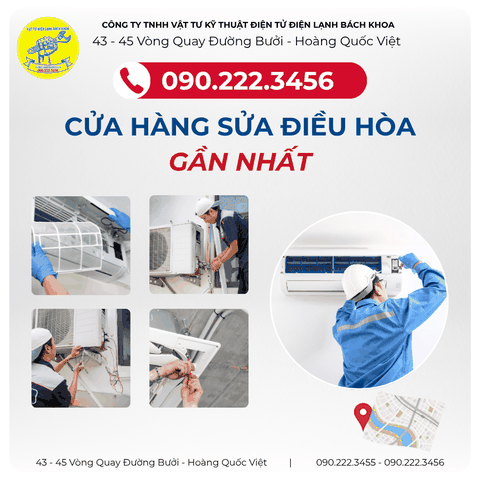 Cửa hàng sửa điều hòa gần nhất Tại KĐT Nghĩa Đô - 0902223456