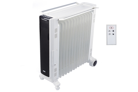 Máy sưởi dầu Tiross TS9213 13 thanh, màn hình LED, hẹn giờ, điều khiển, giá phơi