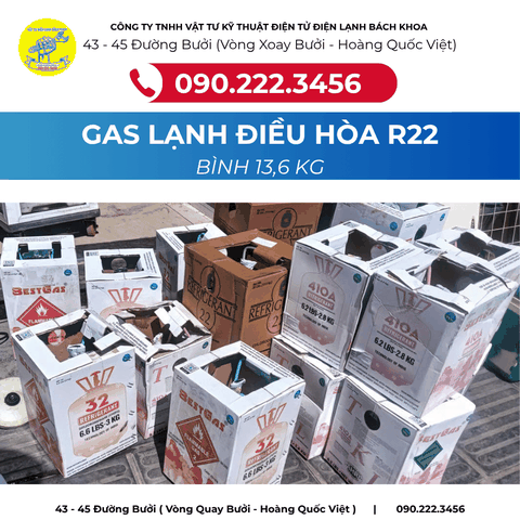 Gas lạnh điều hòa R22 (13.6kg) bán Online Tại đường Nguyễn Văn Huyên - 0902223456